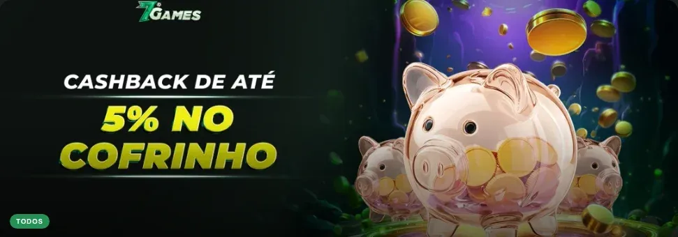 Banner da promoção Cofrinho da 7Games