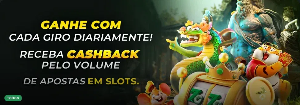 Banner da promoção de cashback diário do volume em slots da 7Games