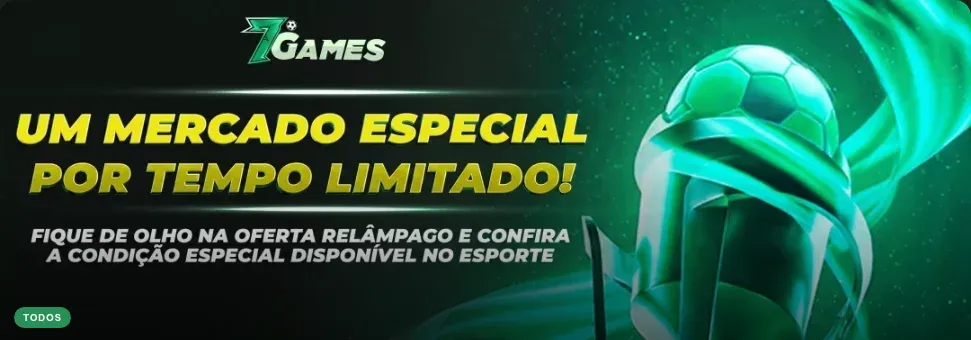 Banner da promoção Oferta Relâmpago da 7Games