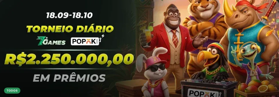Banner do torneio diário PopOK da 7Games