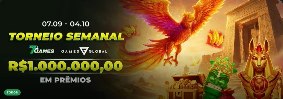 Banner do torneio semanal Games Global da 7Games