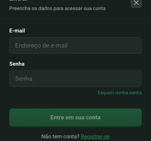 Formulário de login da 7Games no celular