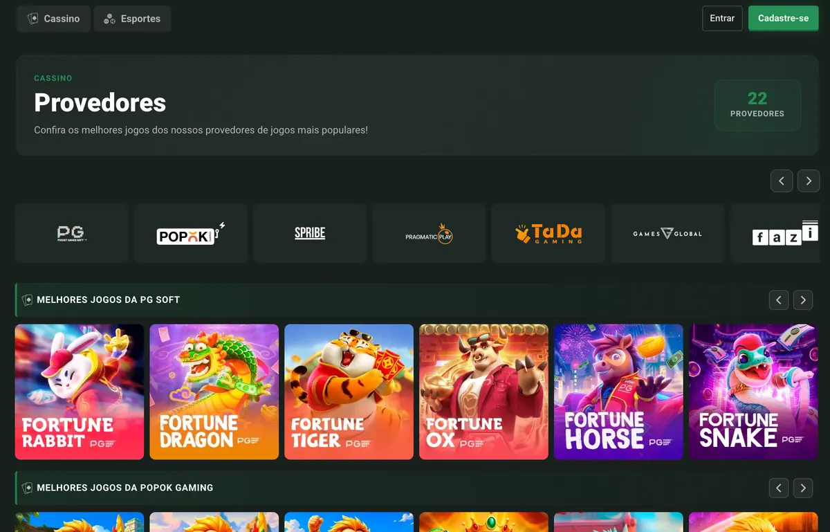 Página de provedores da 7Games · captura de 30/09/2026