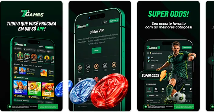 Capturas de tela do app da 7Games no Google Play